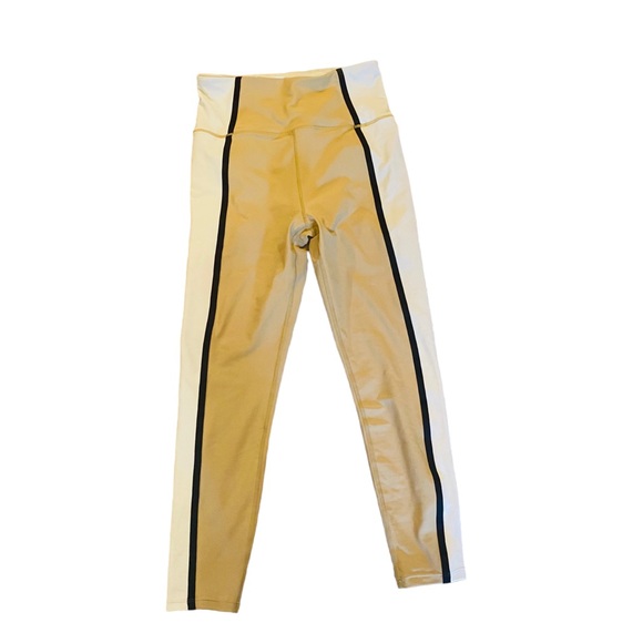 ⭐️ SAGE COLLECTIVE Tan And Cream Color Block Leggings - Picture 1 of 5